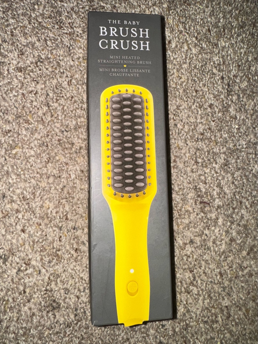 NWT Drybar Baby Brush Crush Mini Heated Straightening Brush - Yellow
